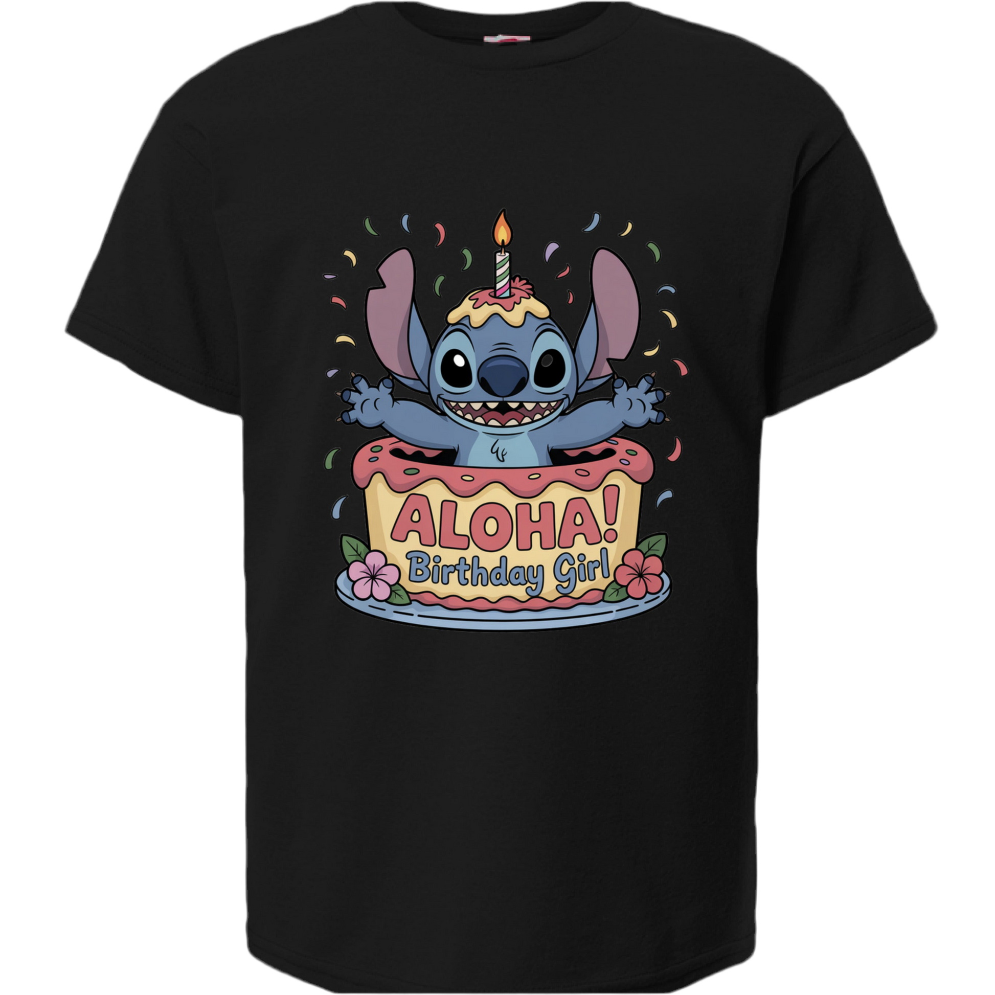Kids Disney Junior Birthday Girl T-Shirt – Hanes 5480 Youth 5.2 oz. ComfortSoft Cotton T-Shirt