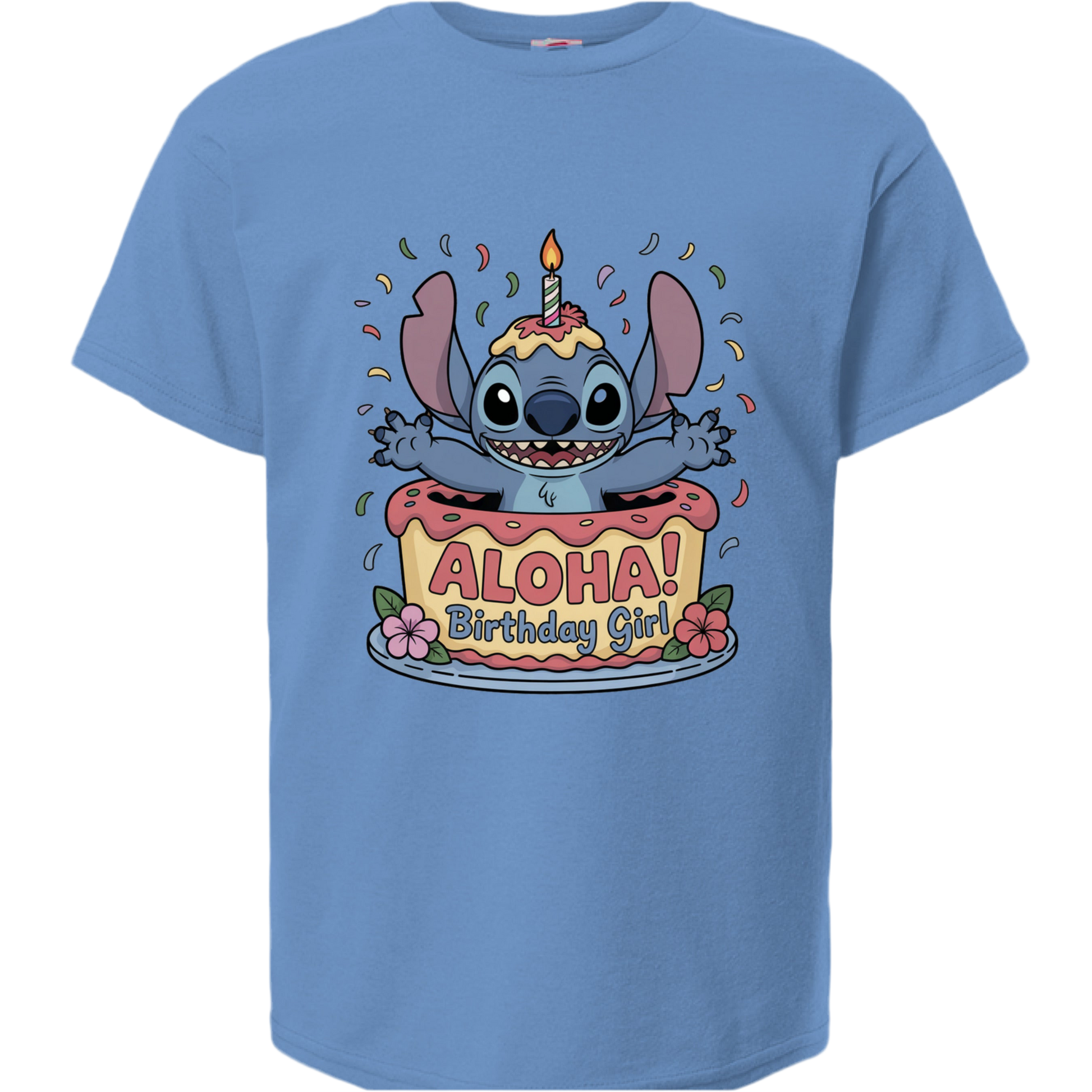 Kids Disney Junior Birthday Girl T-Shirt – Hanes 5480 Youth 5.2 oz. ComfortSoft Cotton T-Shirt