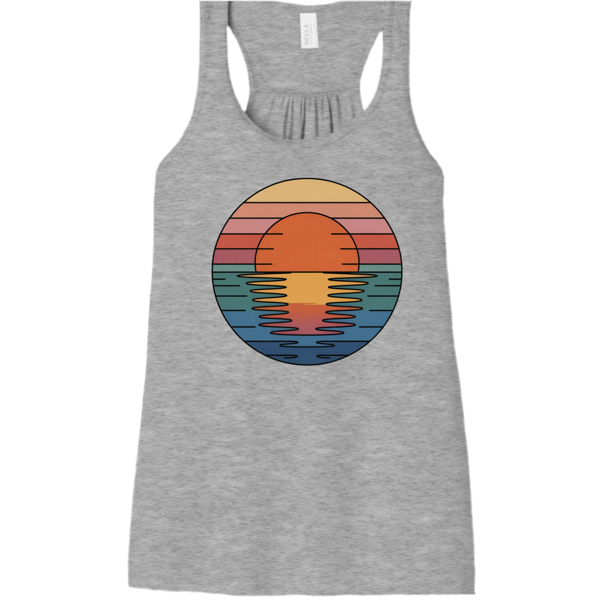 Sunrise Sunset Sunshine Tank – Women’s Outdoor Adventure Racerback Tee (Bella B8800)