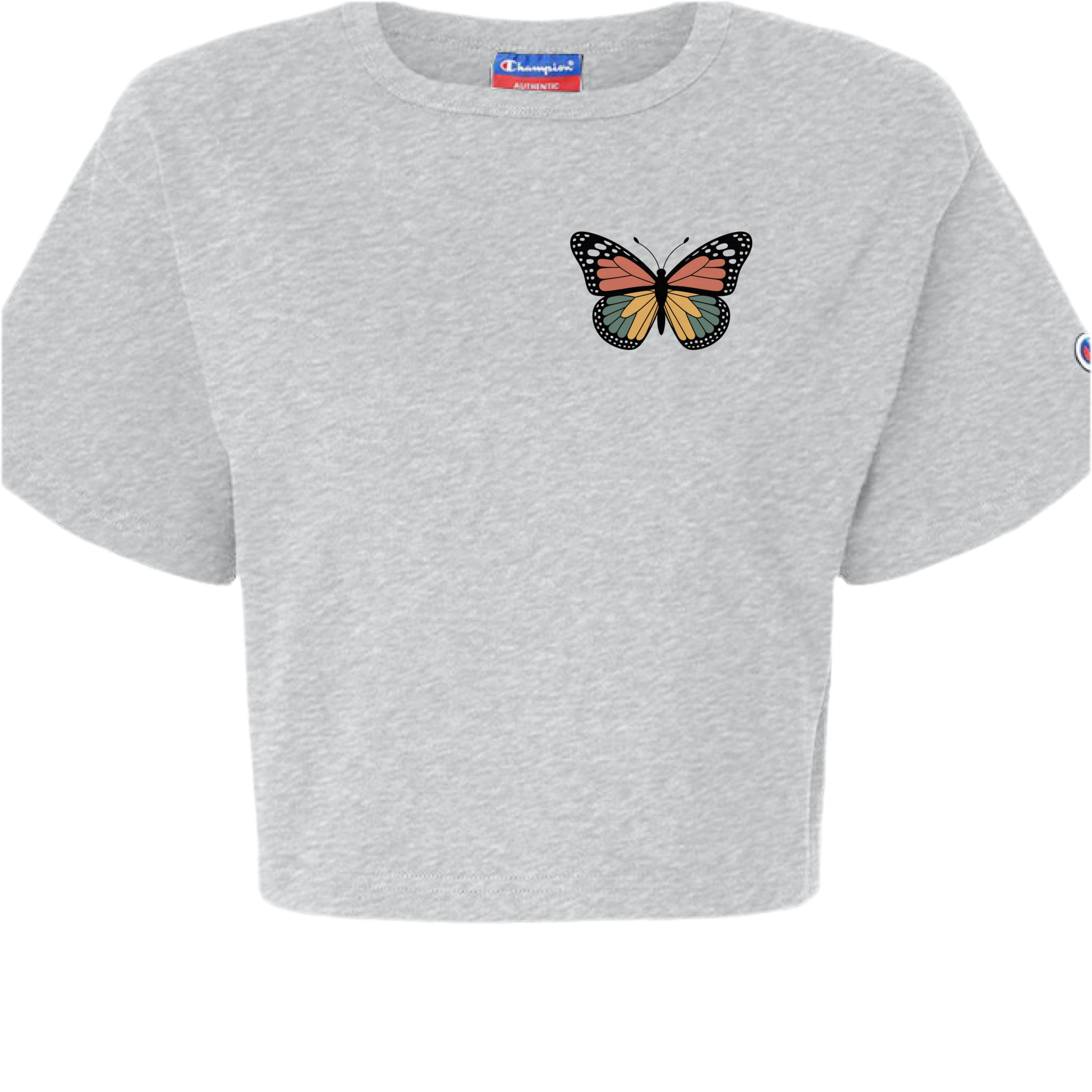 Butterfly Crop Top – Cute Aesthetic Graphic Tee for Women