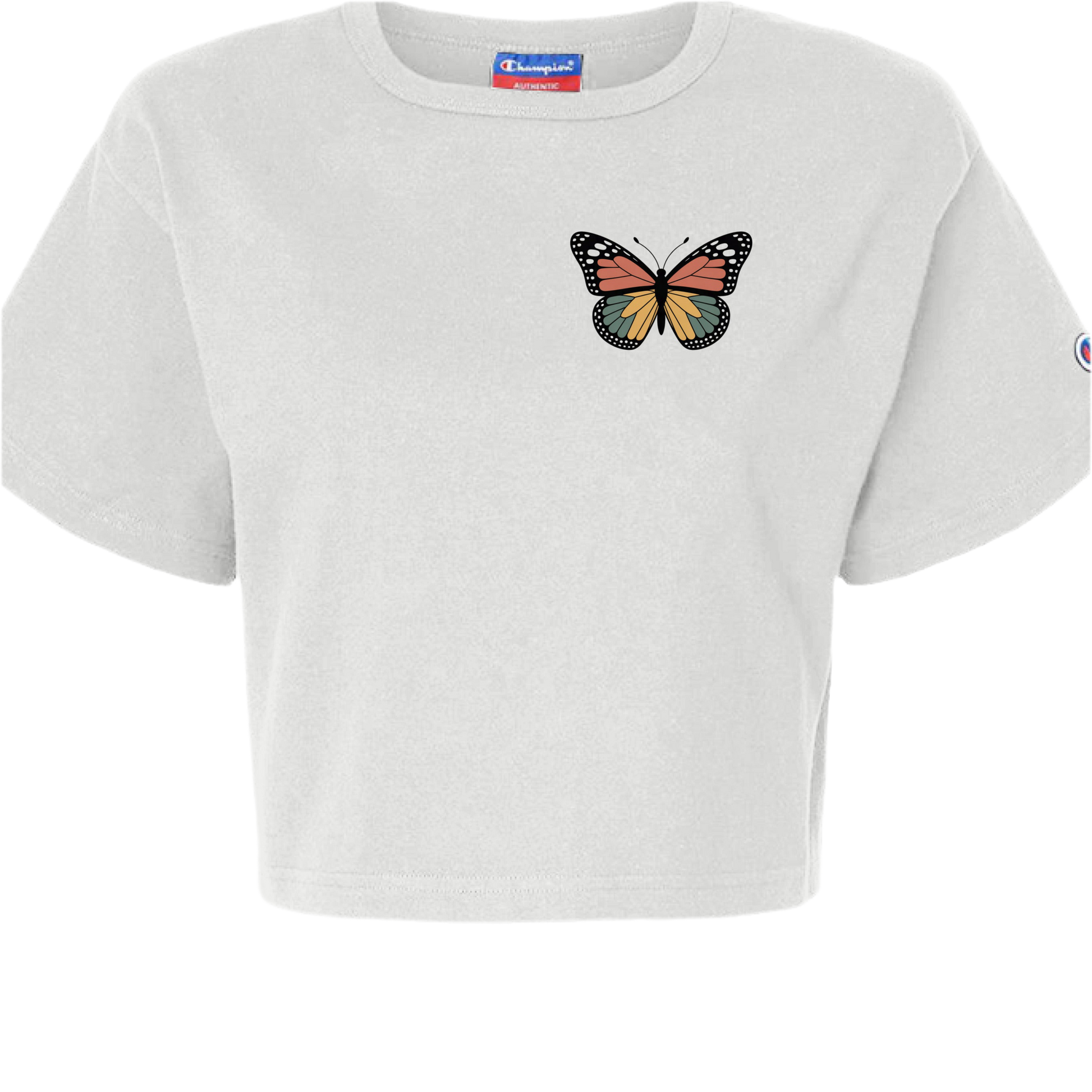 Butterfly Crop Top – Cute Aesthetic Graphic Tee for Women
