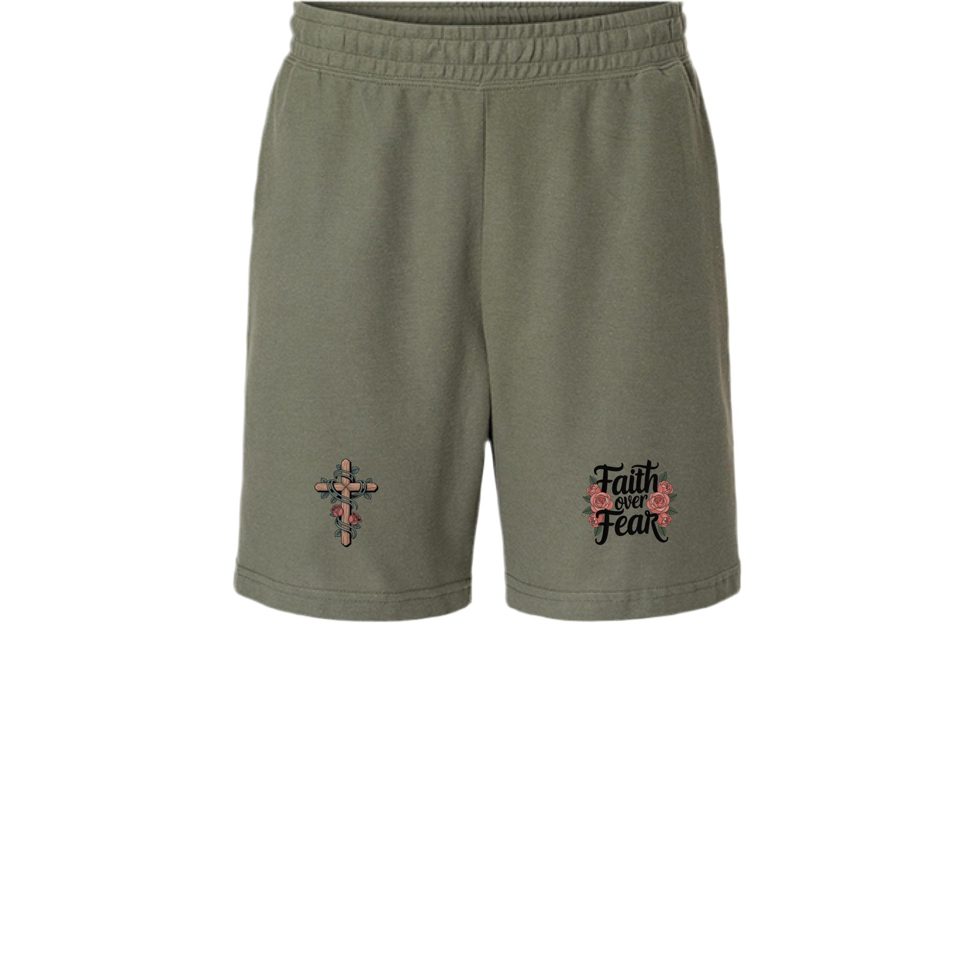 Faith Over Fear Gym Shorts – Inspirational Mens Athletic Shorts | American Apparel 2PQ