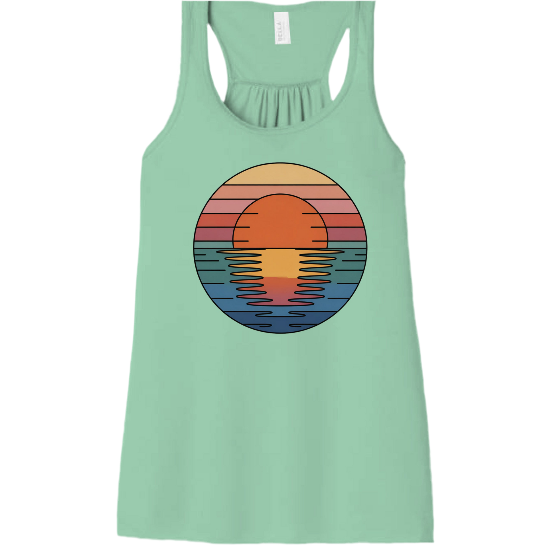Sunrise Sunset Sunshine Tank – Women’s Outdoor Adventure Racerback Tee (Bella B8800)