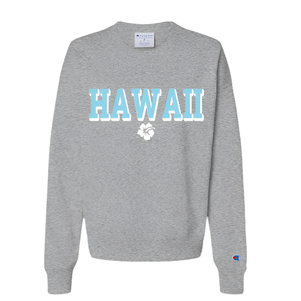 🌺 Hawaii Powerblend® Crewneck Sweatshirt – Champion Women’s Relaxed Fit