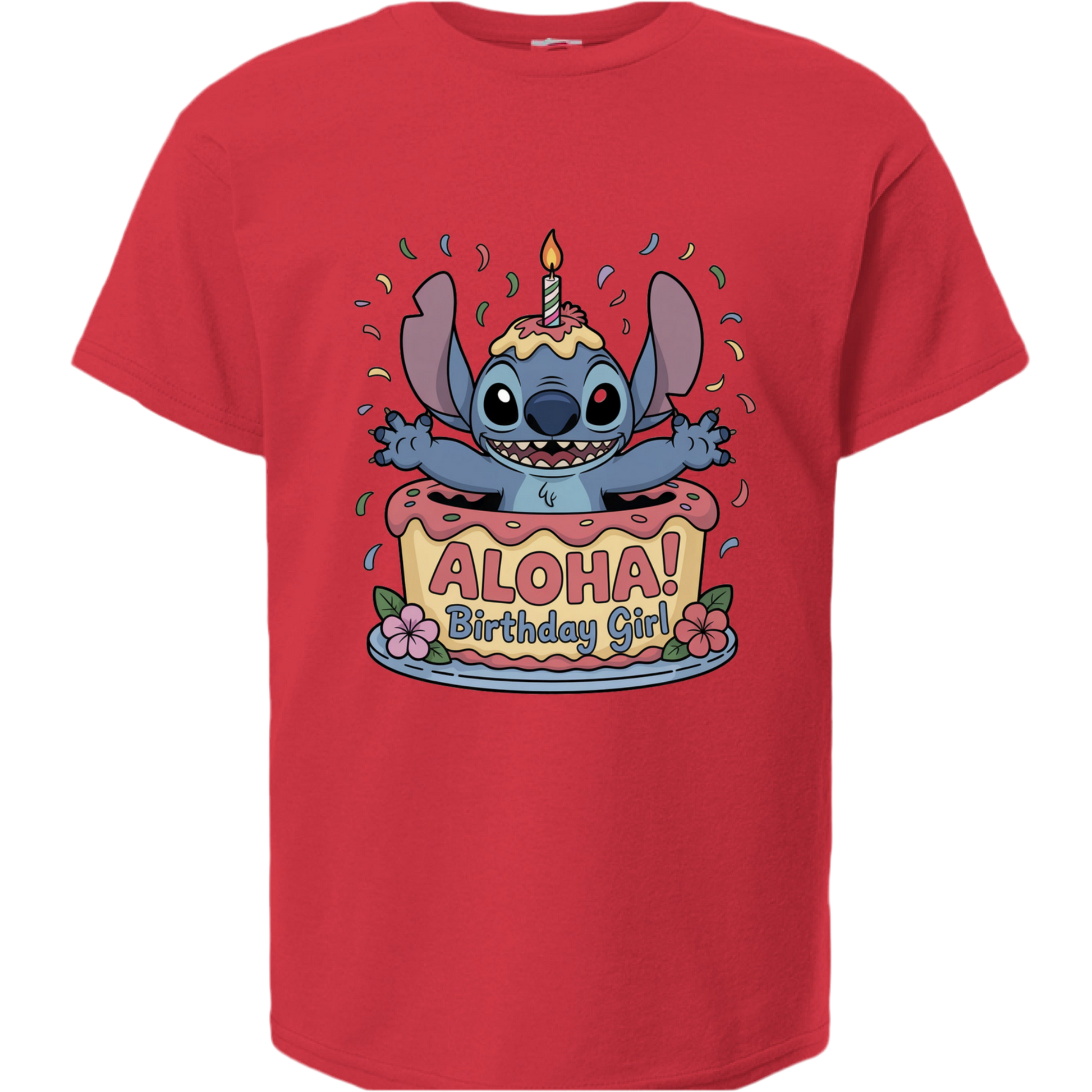 Kids Disney Junior Birthday Girl T-Shirt – Hanes 5480 Youth 5.2 oz. ComfortSoft Cotton T-Shirt