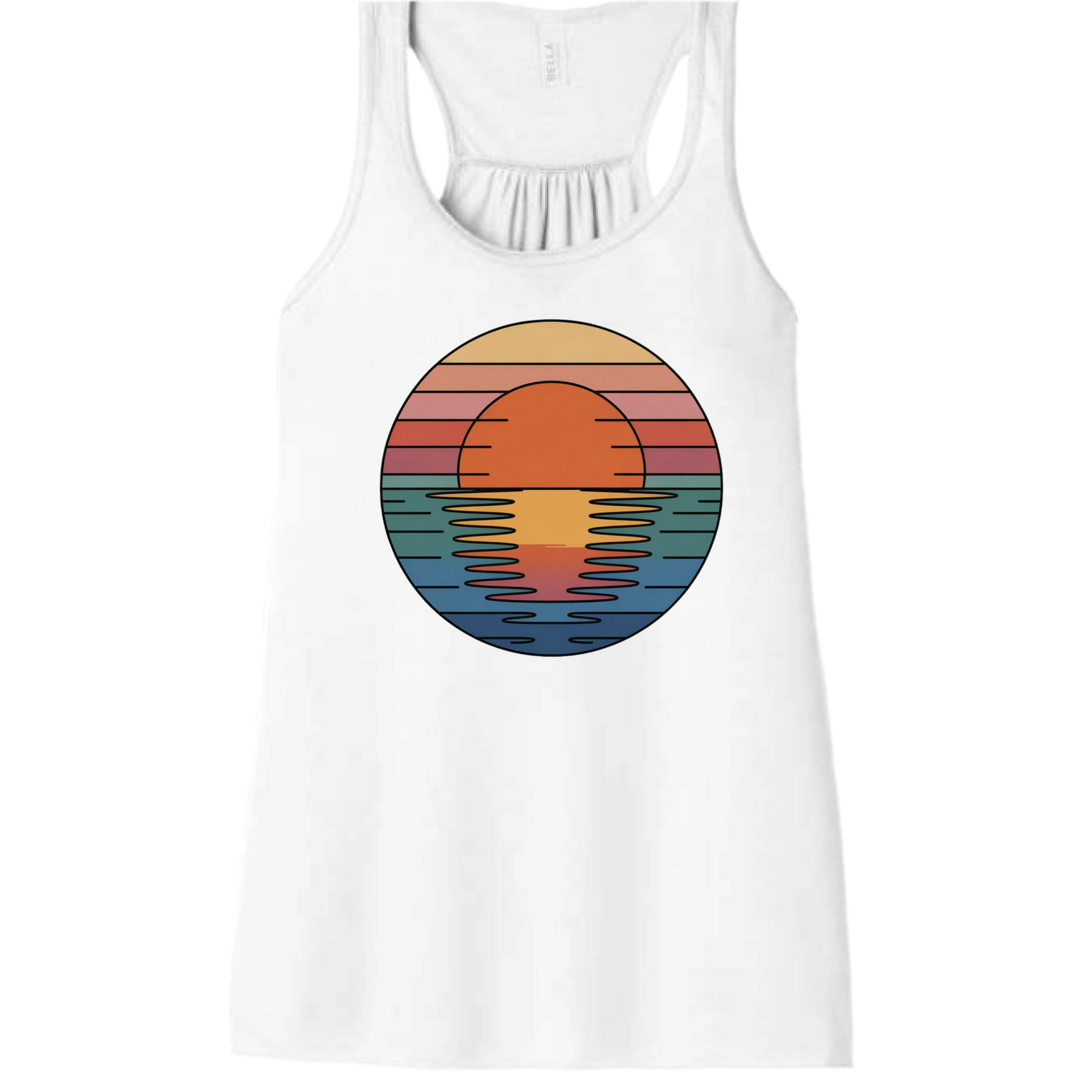 Sunrise Sunset Sunshine Tank – Women’s Outdoor Adventure Racerback Tee (Bella B8800)