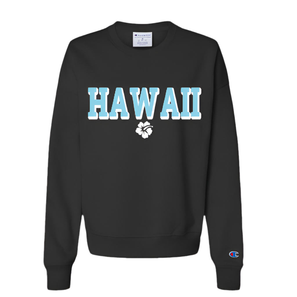 🌺 Hawaii Powerblend® Crewneck Sweatshirt – Champion Women’s Relaxed Fit