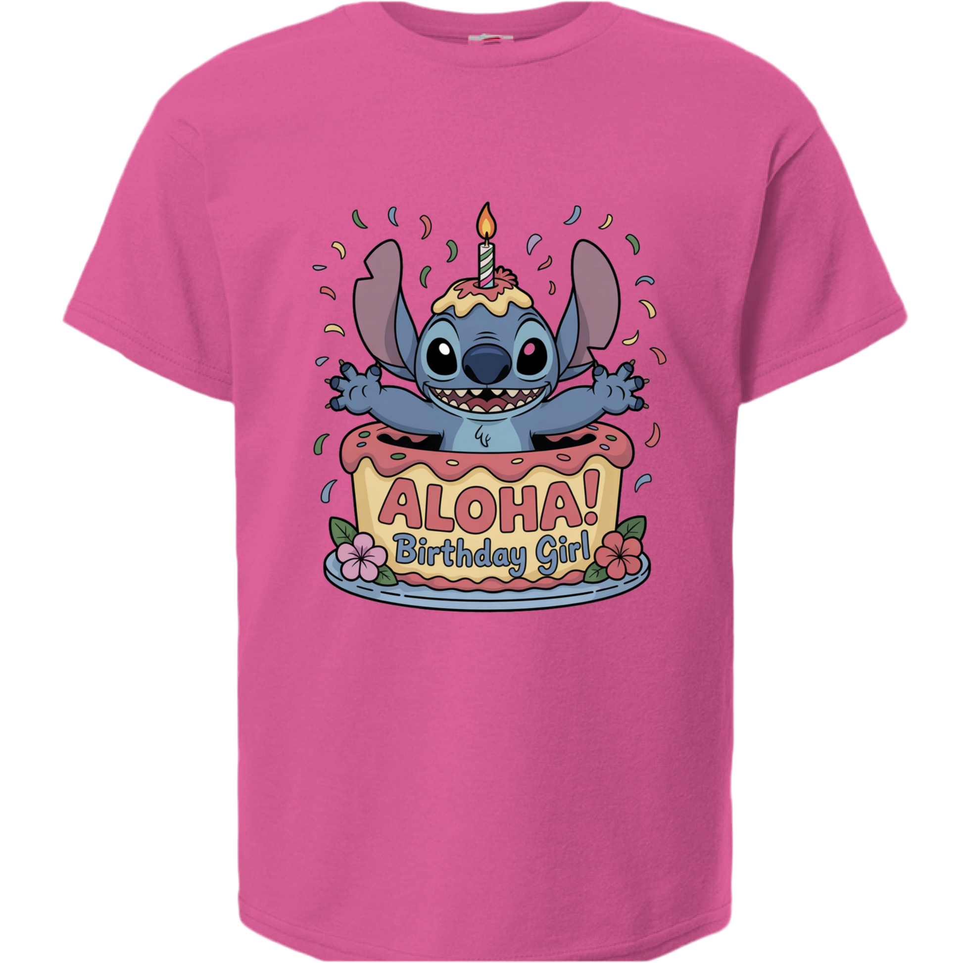 Kids Disney Junior Birthday Girl T-Shirt – Hanes 5480 Youth 5.2 oz. ComfortSoft Cotton T-Shirt